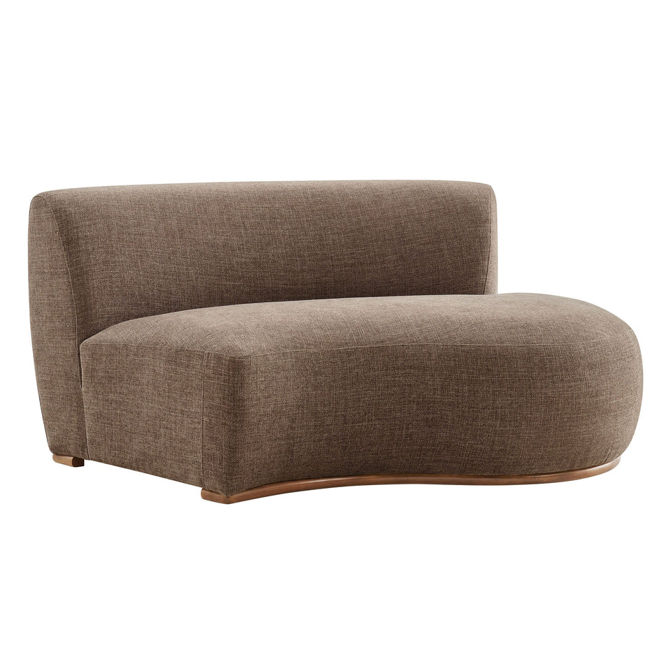Rialta Curved Right-Arm Slub Weave Fabric Sectional Loveseat by Modway