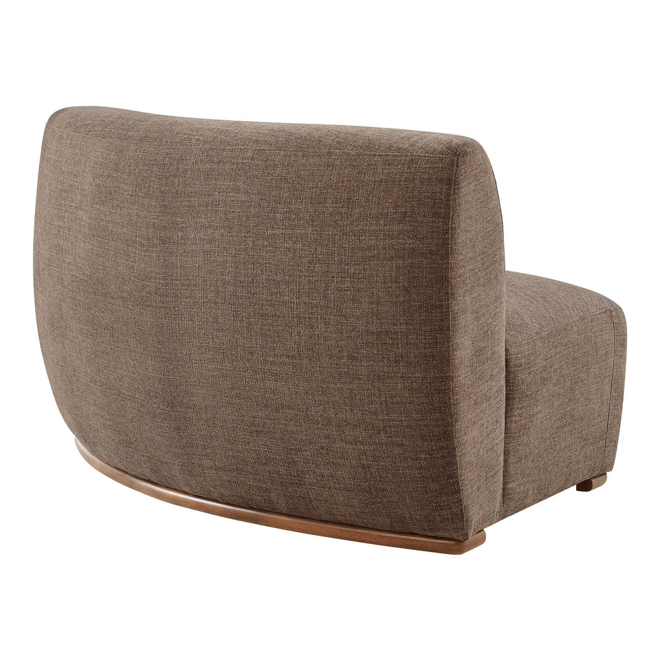 Rialta Curved Right-Arm Slub Weave Fabric Sectional Loveseat by Modway