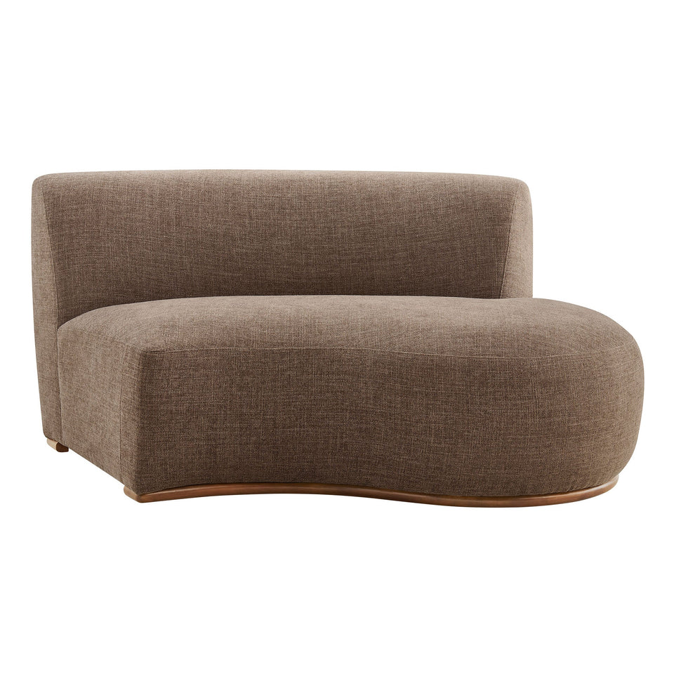 Rialta Curved Right-Arm Slub Weave Fabric Sectional Loveseat by Modway