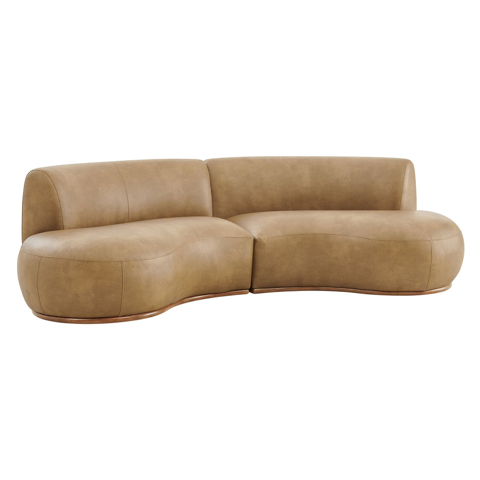 Rialta 2 Piece Curved Vegan Leather Sectional Sofa by Modway