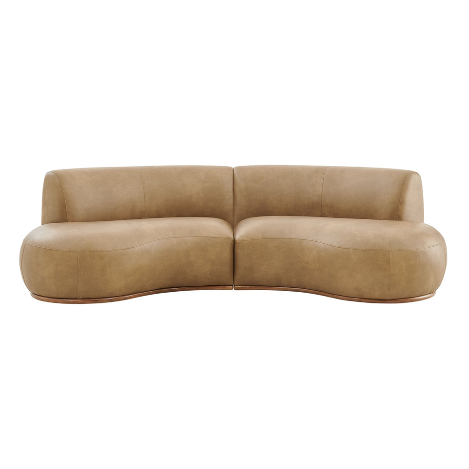Rialta 2 Piece Curved Vegan Leather Sectional Sofa by Modway
