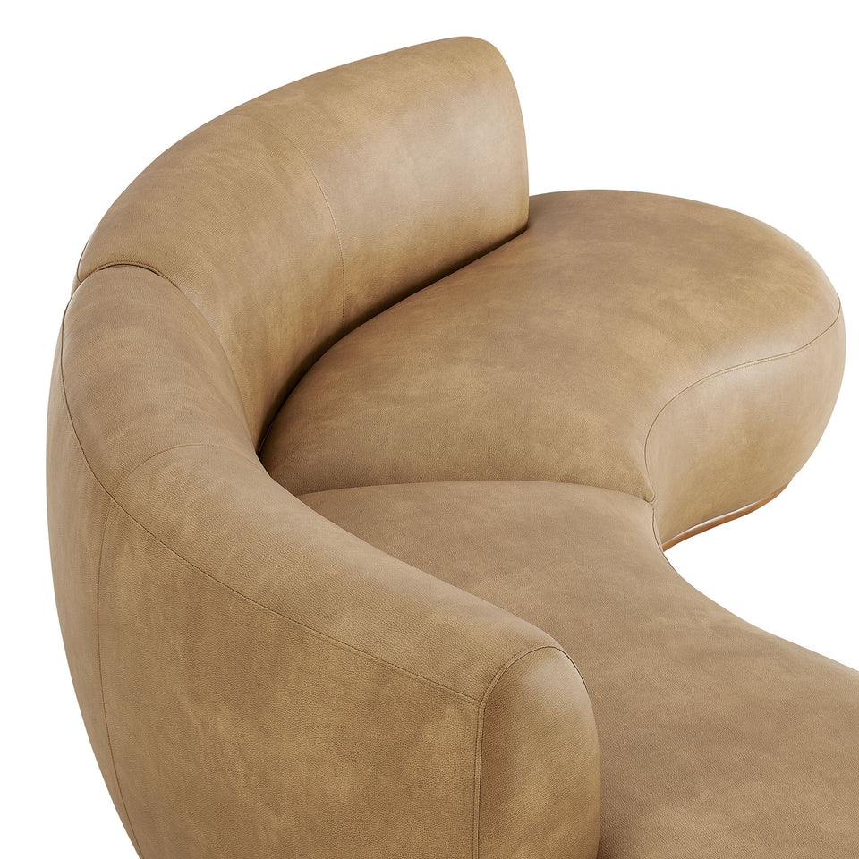 Rialta 2 Piece Curved Vegan Leather Sectional Sofa by Modway