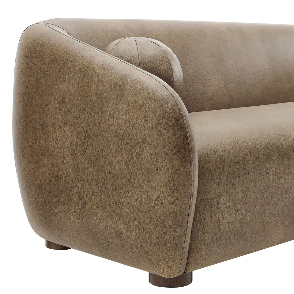 Holland 85" Vegan Leather Sofa by Modway