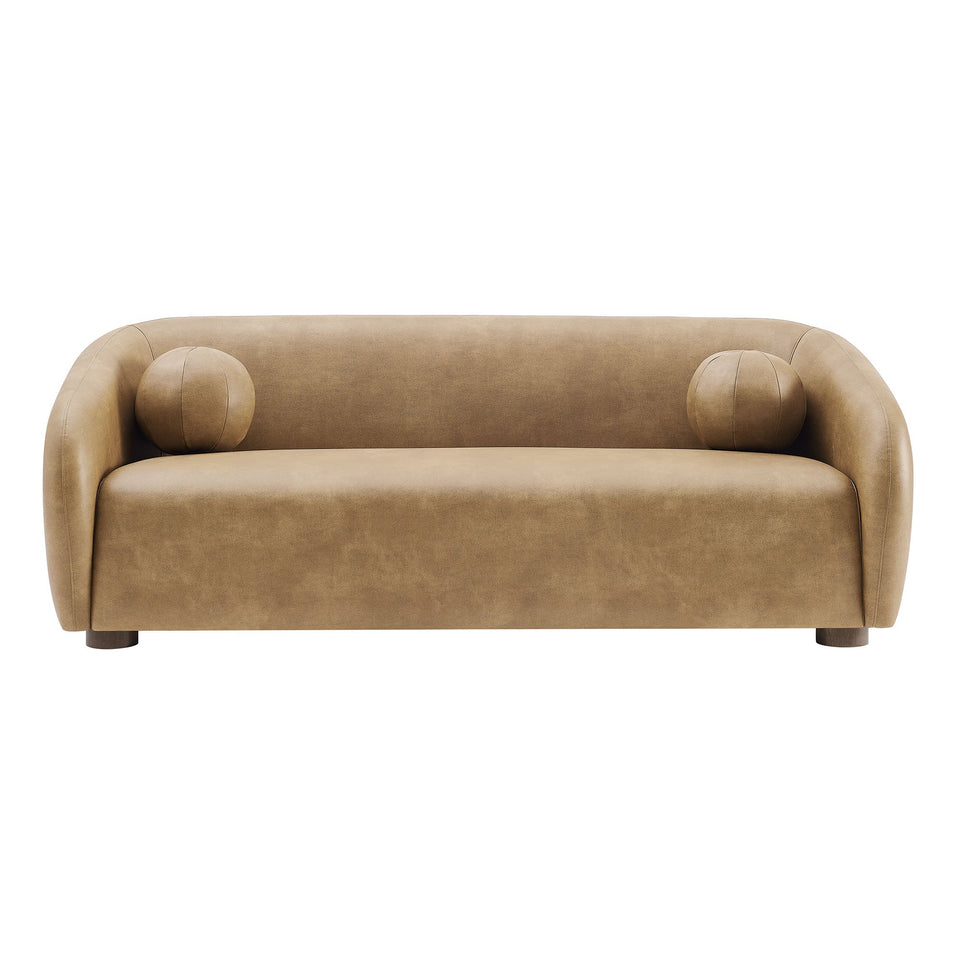 Holland 85" Vegan Leather Sofa by Modway