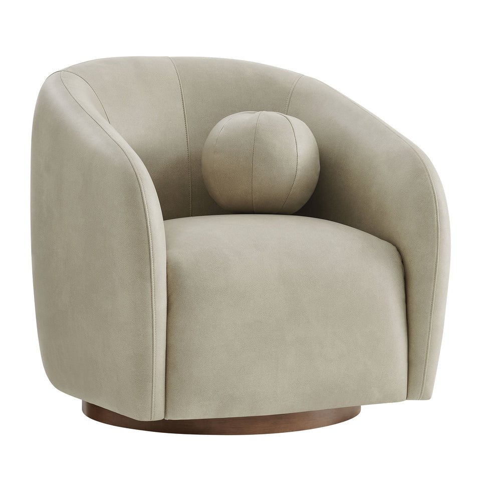 Holland Swivel Vegan Leather Armchair by Modway