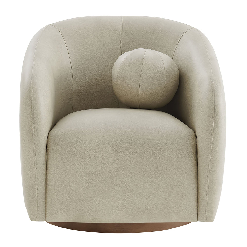 Holland Swivel Vegan Leather Armchair by Modway