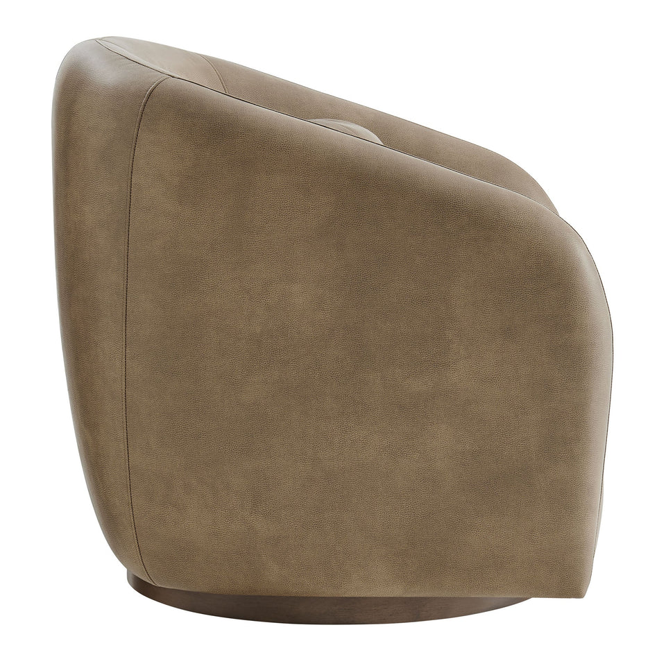 Holland Swivel Vegan Leather Armchair by Modway