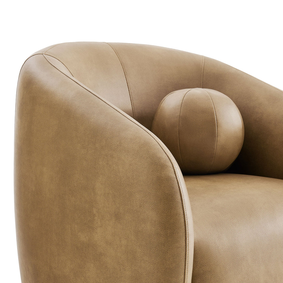 Holland Swivel Vegan Leather Armchair by Modway