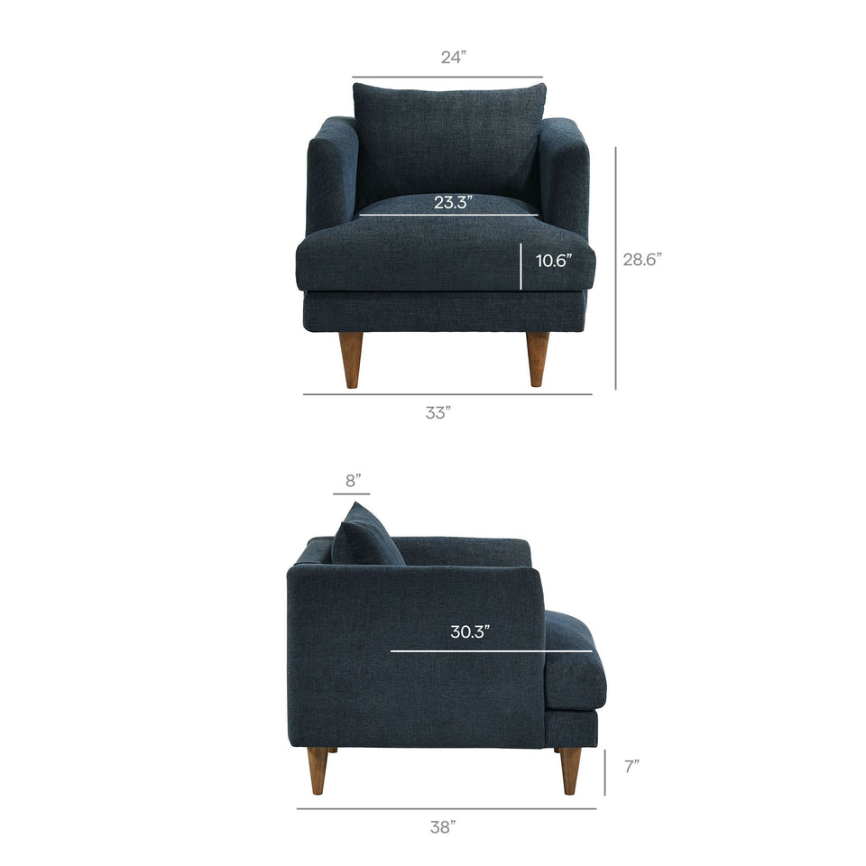 Zoya Down Filled Overstuffed Armchair by Modway
