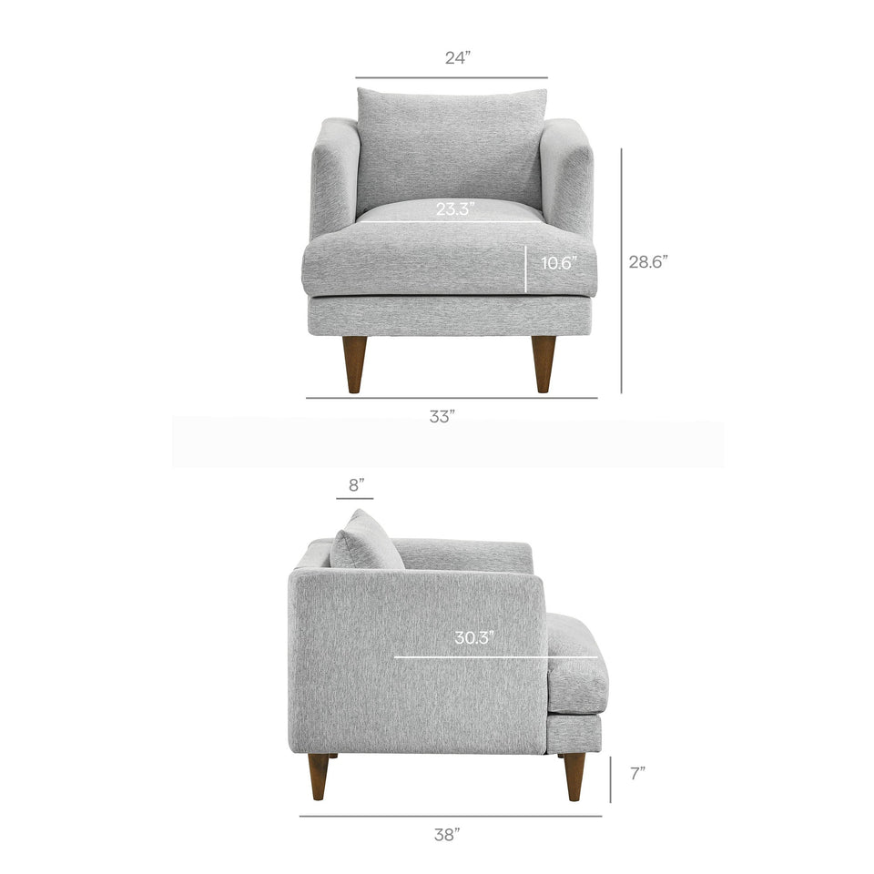 Zoya Down Filled Overstuffed Armchair by Modway