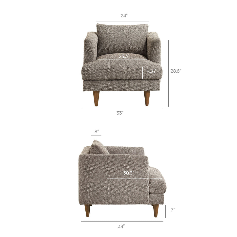 Zoya Down Filled Overstuffed Boucle Armchair by Modway