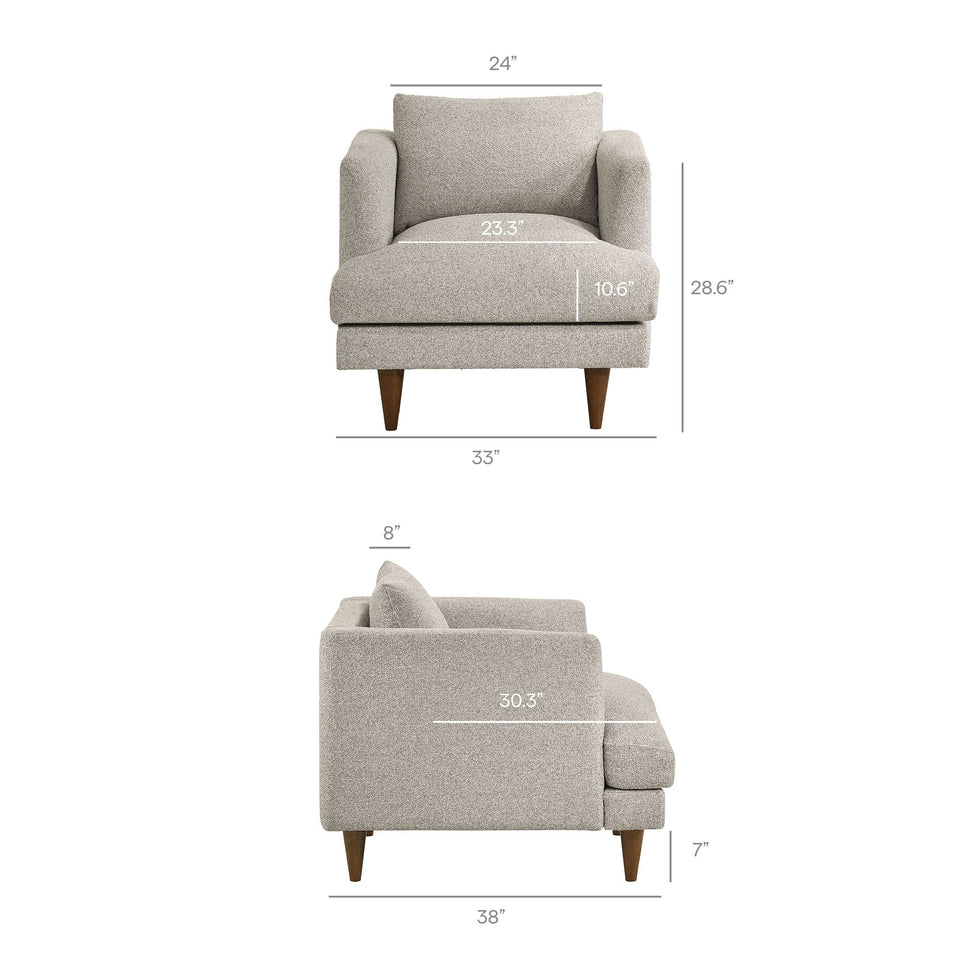 Zoya Down Filled Overstuffed Boucle Armchair by Modway