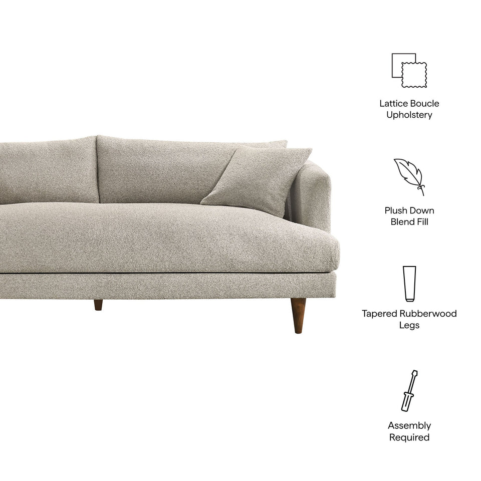 Zoya Down Filled Overstuffed Boucle Sofa by Modway