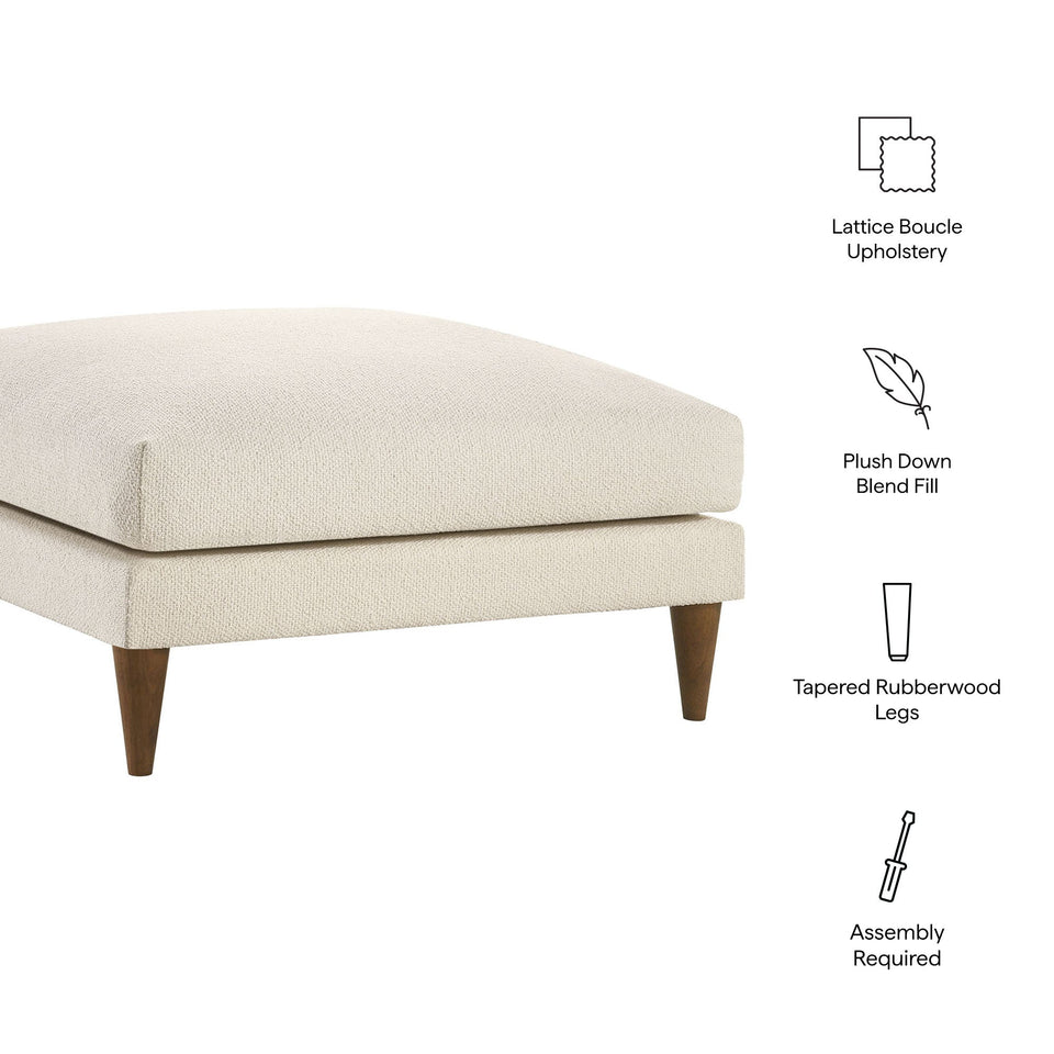 Zoya Down Filled Overstuffed Boucle Ottoman by Modway