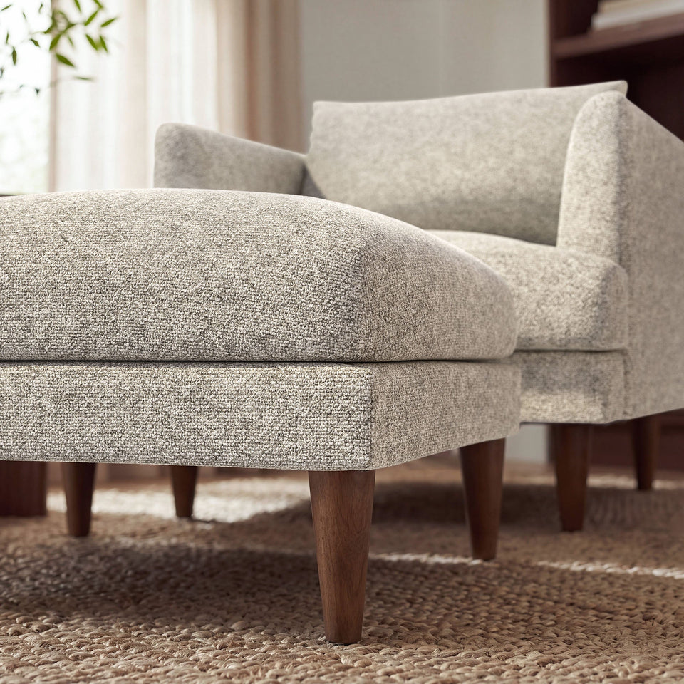 Zoya Down Filled Overstuffed Boucle Ottoman by Modway