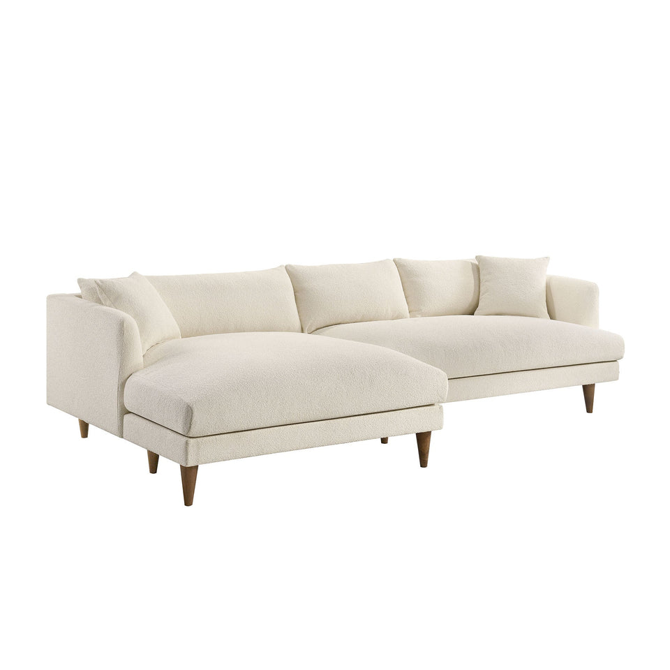 Zoya Left-Facing Down Filled Overstuffed Boucle Sectional Sofa by Modway