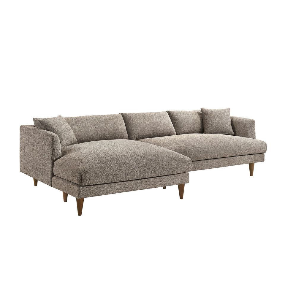 Zoya Left-Facing Down Filled Overstuffed Boucle Sectional Sofa by Modway
