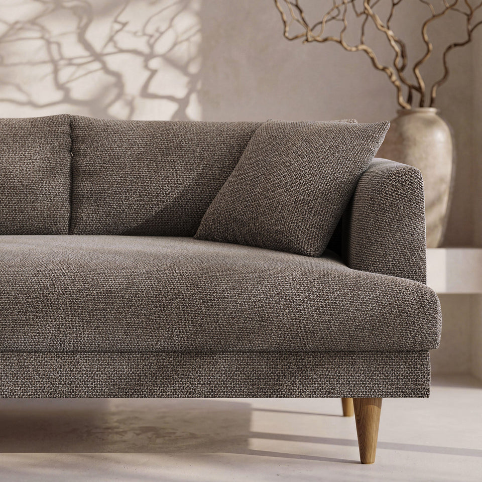 Zoya Left-Facing Down Filled Overstuffed Boucle Sectional Sofa by Modway