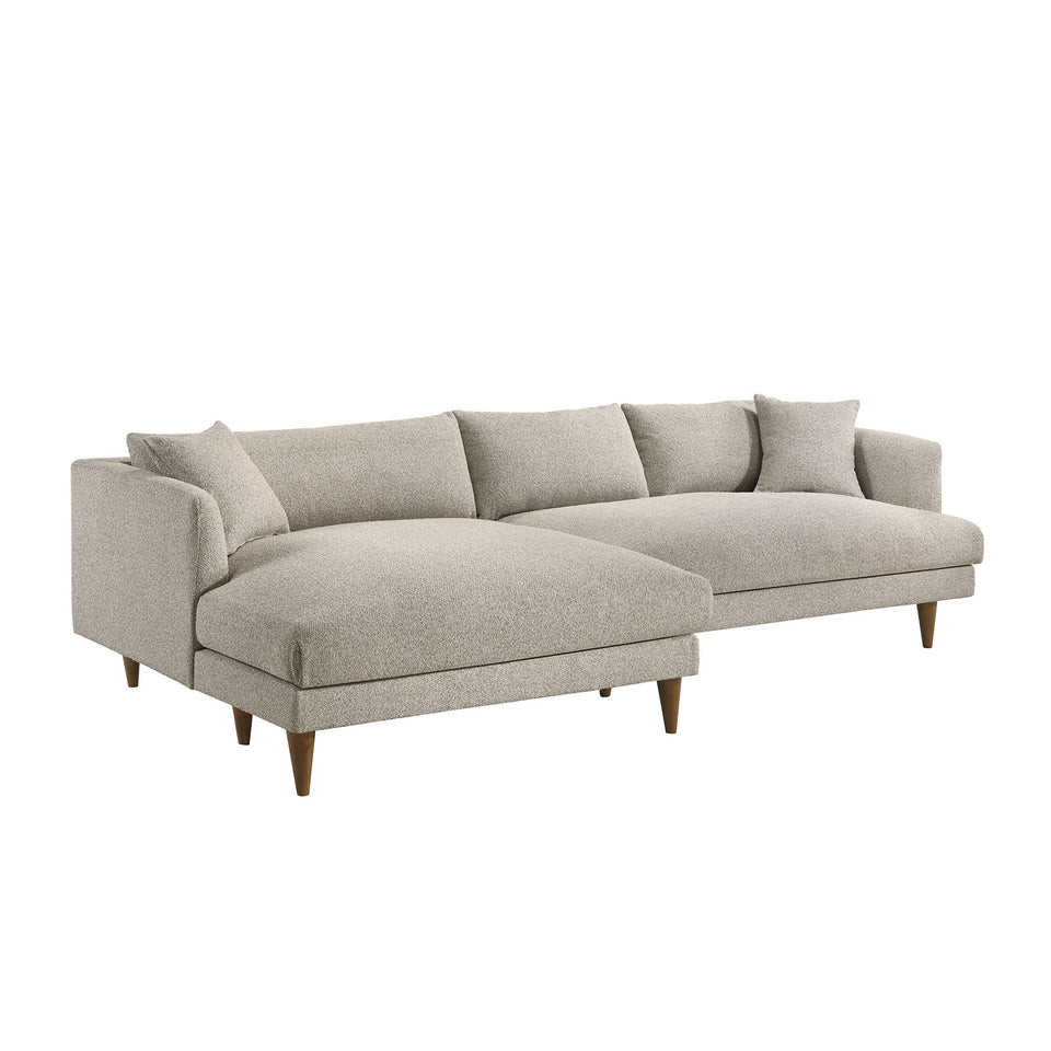 Zoya Left-Facing Down Filled Overstuffed Boucle Sectional Sofa by Modway
