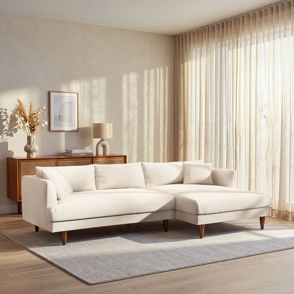 Zoya Right-Facing Down Filled Overstuffed Boucle Sectional Sofa by Modway