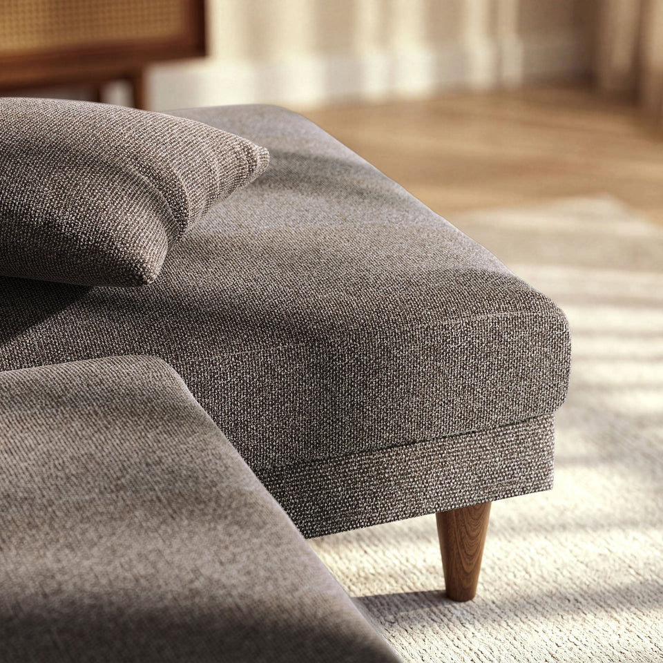 Zoya Right-Facing Down Filled Overstuffed Boucle Sectional Sofa by Modway