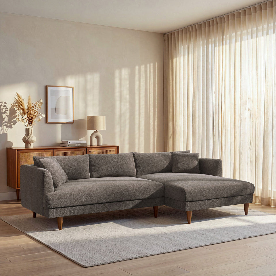 Zoya Right-Facing Down Filled Overstuffed Boucle Sectional Sofa by Modway