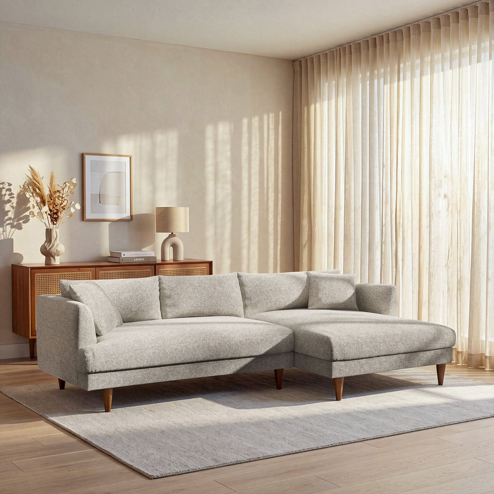 Zoya Right-Facing Down Filled Overstuffed Boucle Sectional Sofa by Modway