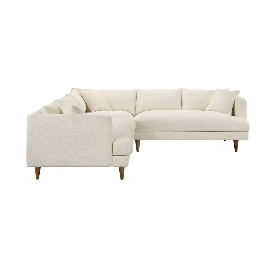 Zoya 3 Piece Down Filled Overstuffed Boucle Sectional Sofa by Modway