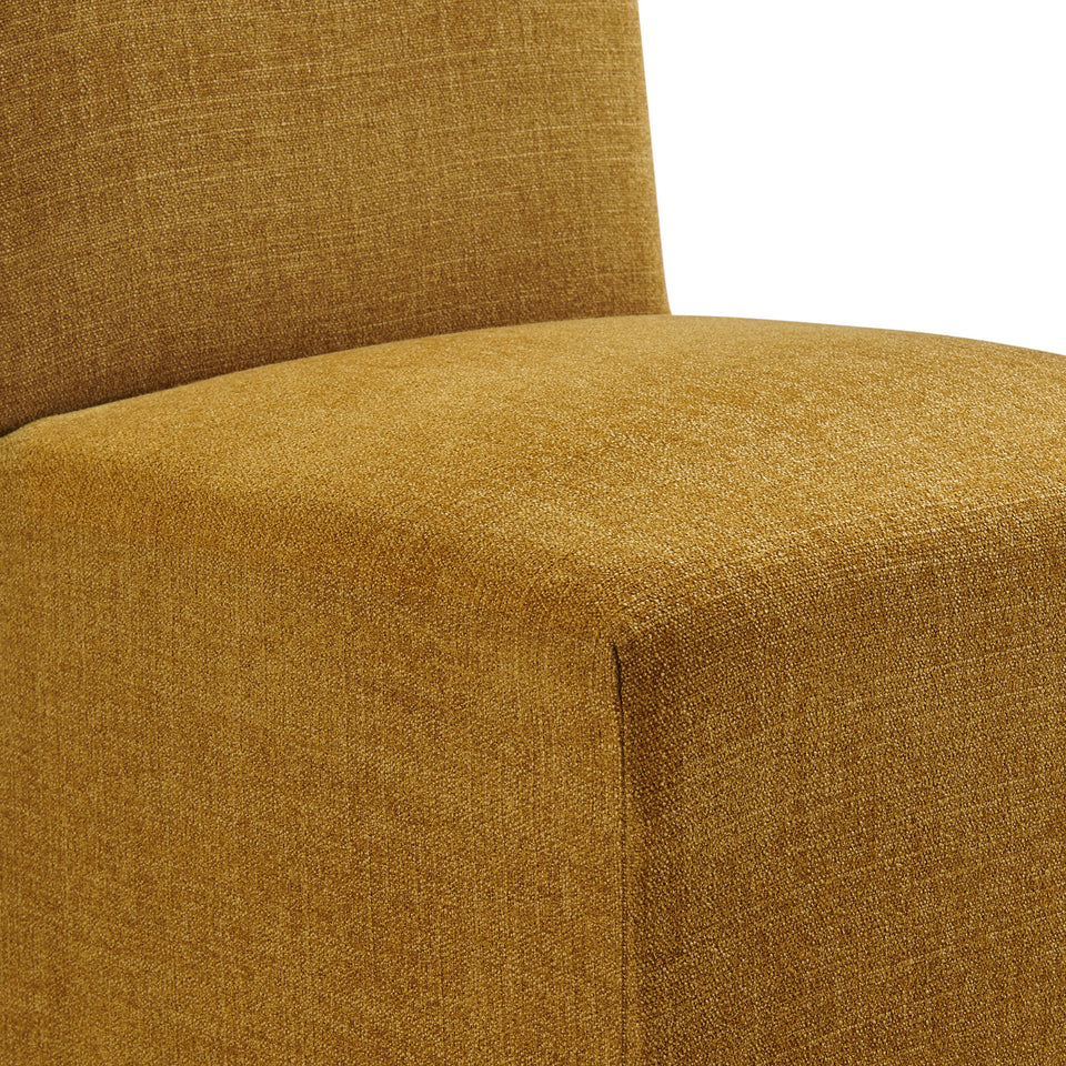 Aster Slub Weave Fabric Slipcovered Dining Chairs Set of 2 by Modway