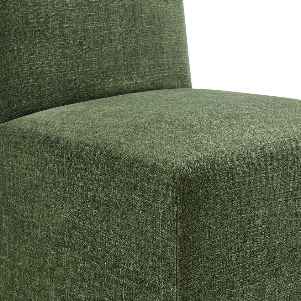 Aster Slub Weave Fabric Slipcovered Dining Chairs Set of 2 by Modway
