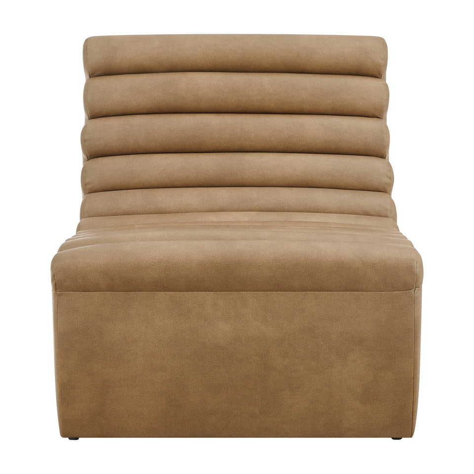 Corbin Vegan Leather Armless Accent Chair by Modway