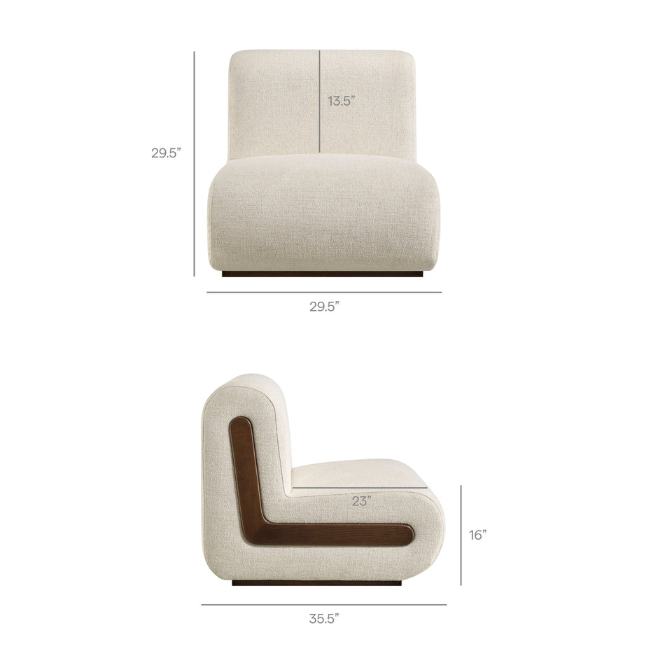 Denby Linen Blend Accent Chair by Modway