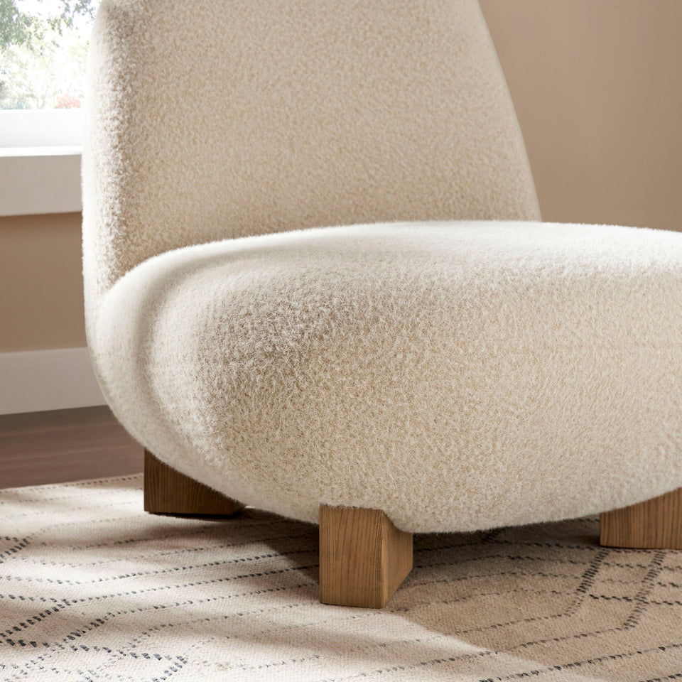 Norwood Faux Mohair Bean Shaped Accent Chair by Modway