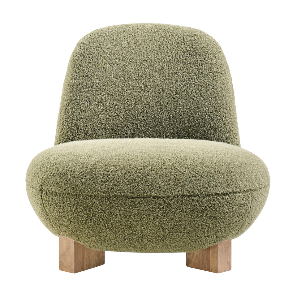 Norwood Faux Mohair Bean Shaped Accent Chair by Modway