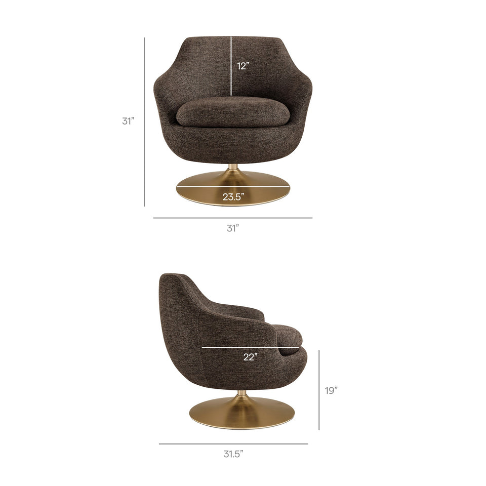 Quimby Melange Chenille Swivel Accent Chair by Modway