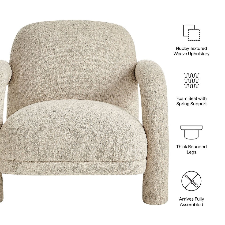 Ferris Textured Woven Fabric Lounge Chair by Modway