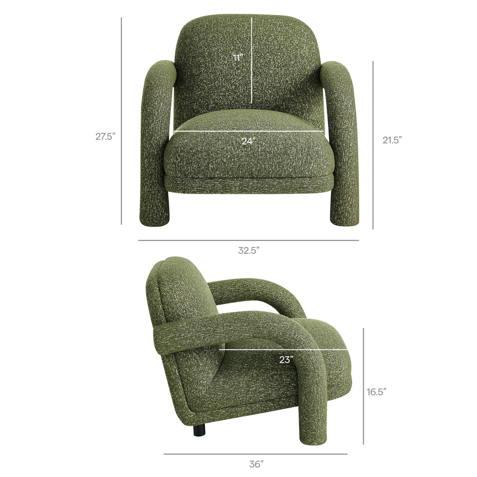 Ferris Textured Woven Fabric Lounge Chair by Modway