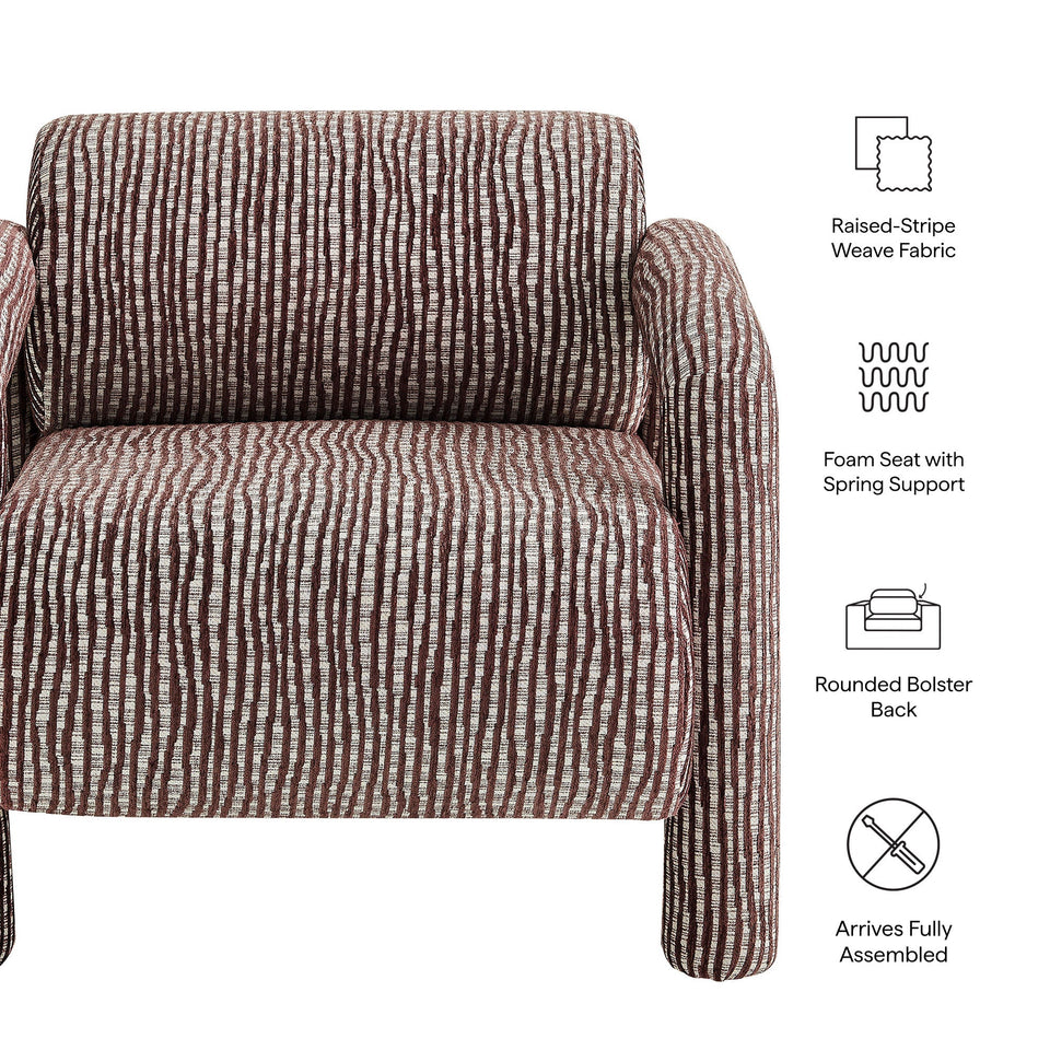Quill Patterned Woven Fabric Accent Chair by Modway