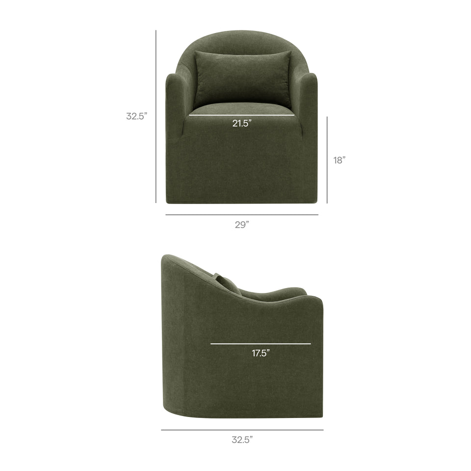 Bardot Slipcovered Linen Blend Accent Chair by Modway