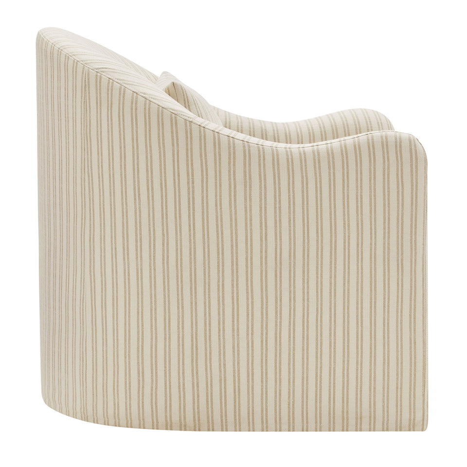 Bardot Slipcovered Striped Accent Chair by Modway