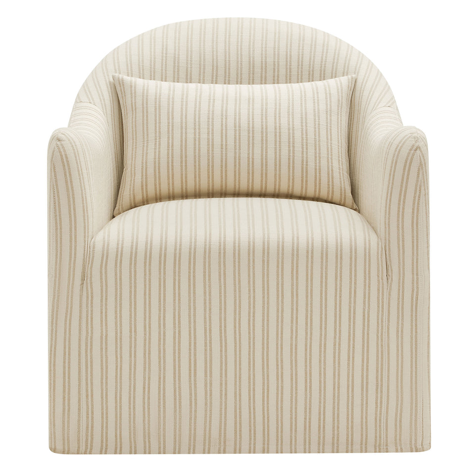 Bardot Slipcovered Striped Accent Chair by Modway