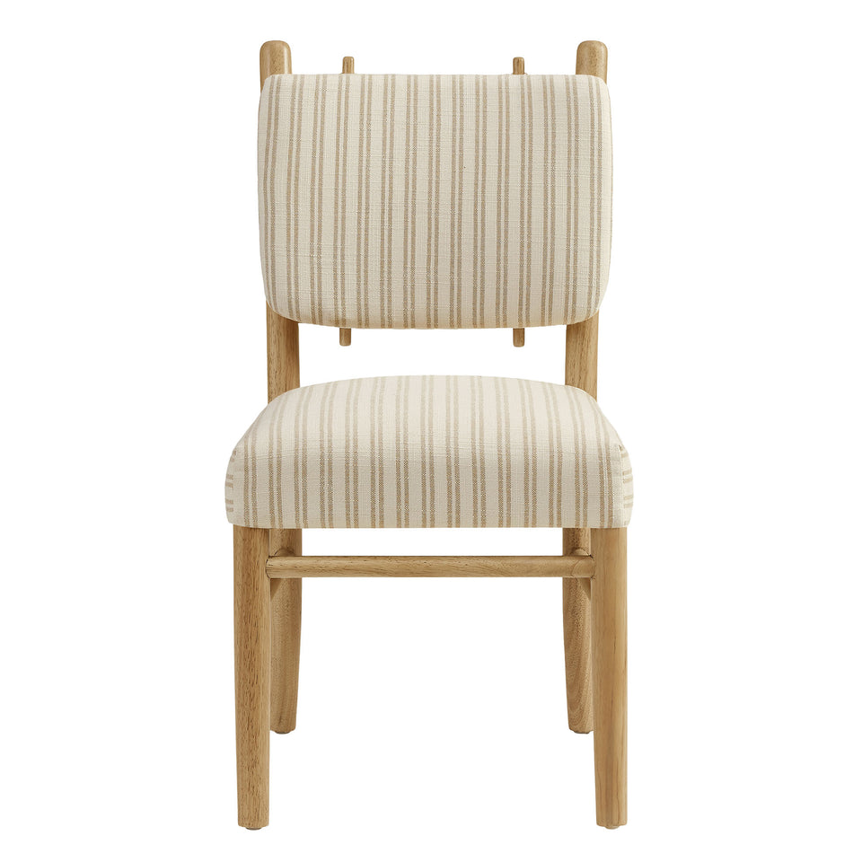 Mauden Striped Dining Side Chairs Set of 2 by Modway