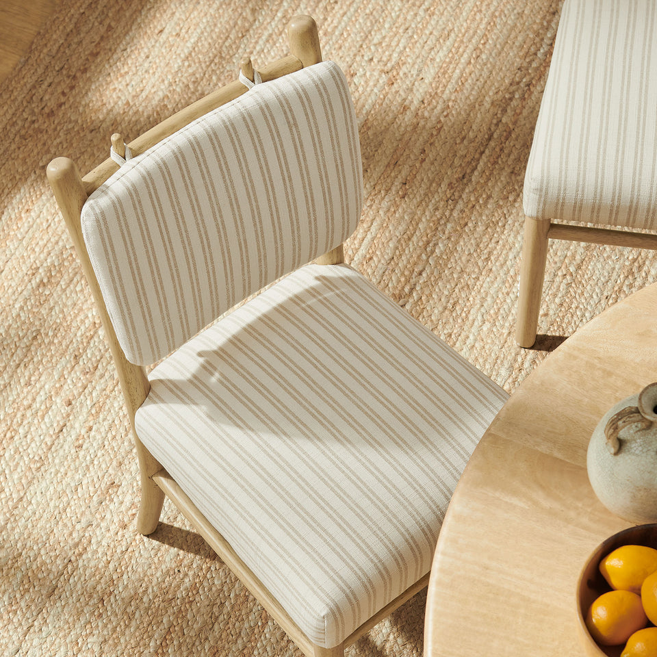 Mauden Striped Dining Side Chairs Set of 2 by Modway