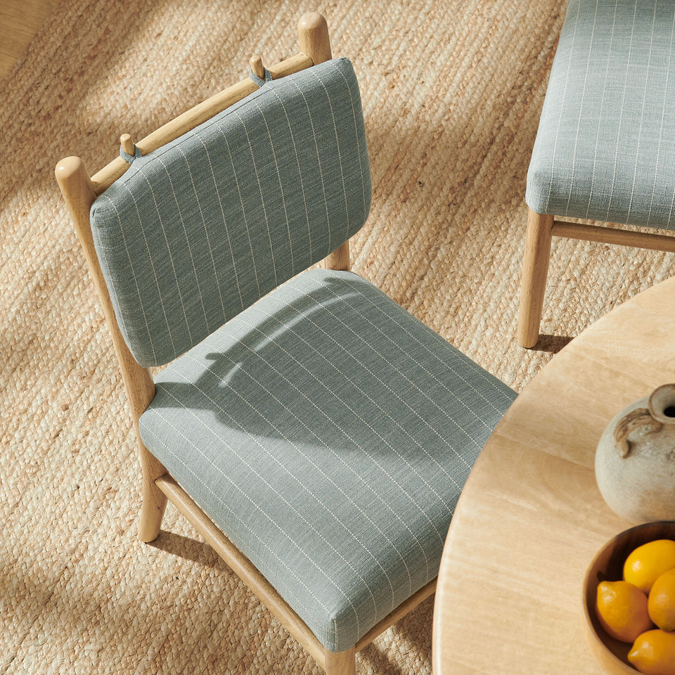 Mauden Striped Dining Side Chairs Set of 2 by Modway