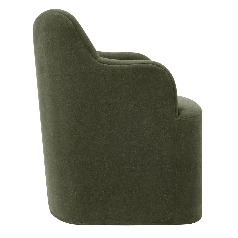 Cordelle Linen Blend Swivel Dining Chair by Modway