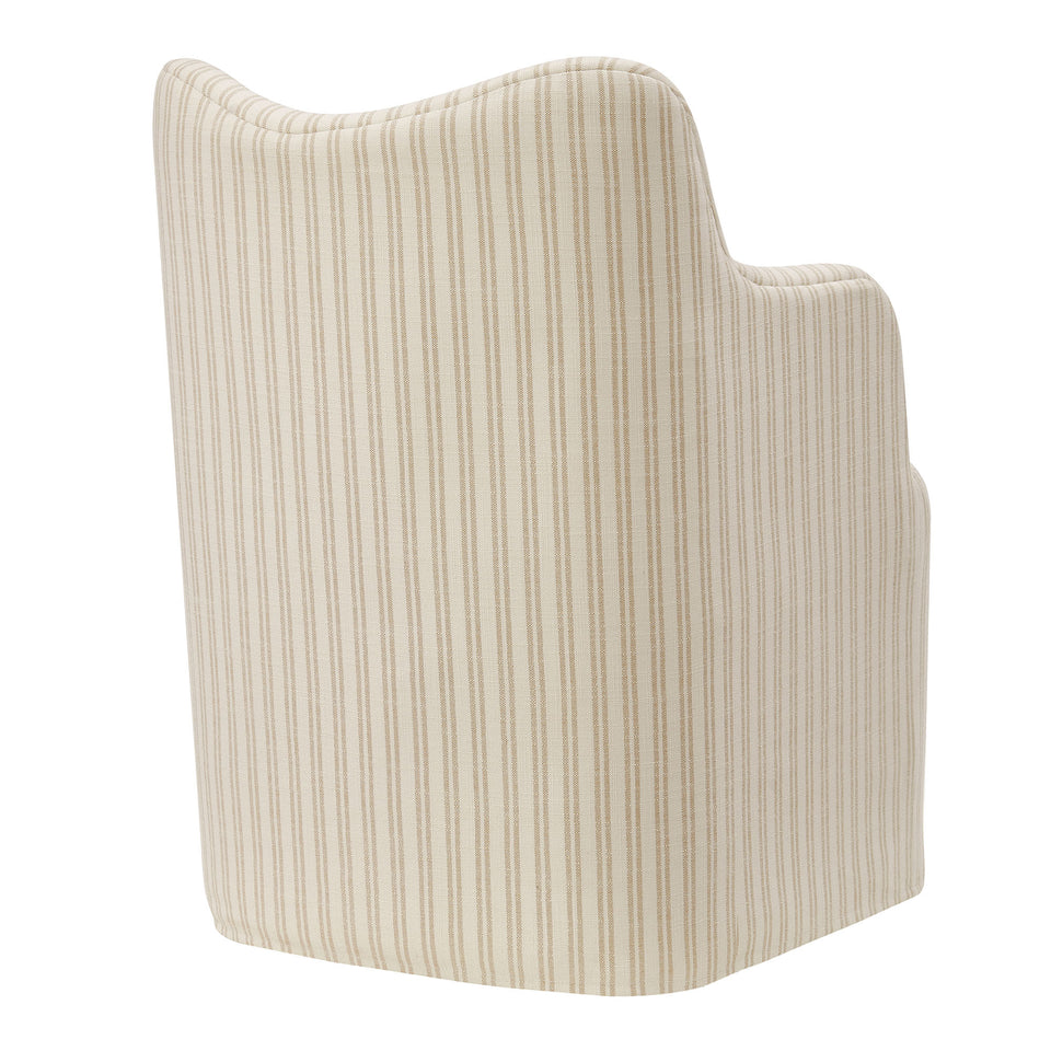 Cordelle Linen Blend Swivel Dining Chair by Modway