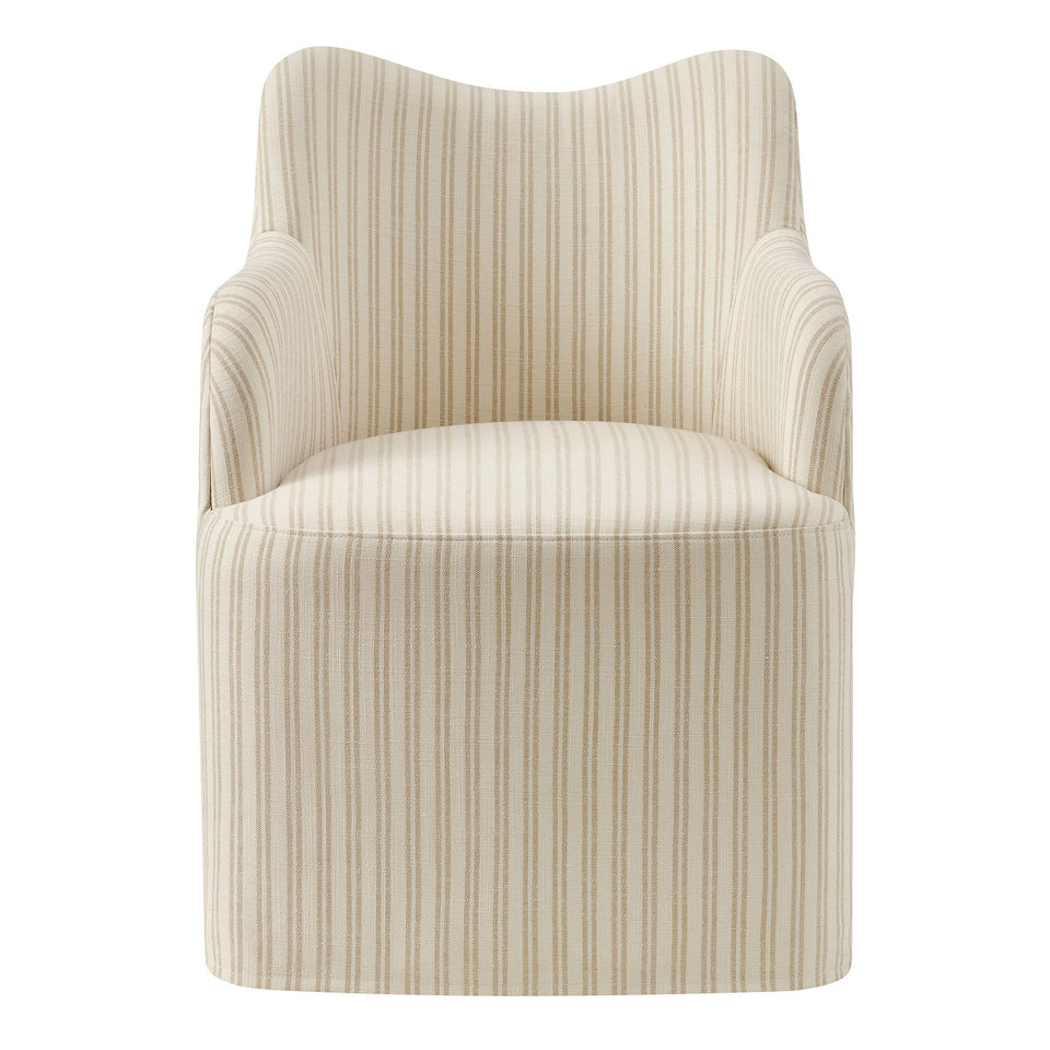 Cordelle Linen Blend Swivel Dining Chair by Modway