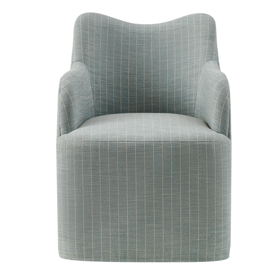 Cordelle Linen Blend Swivel Dining Chair by Modway