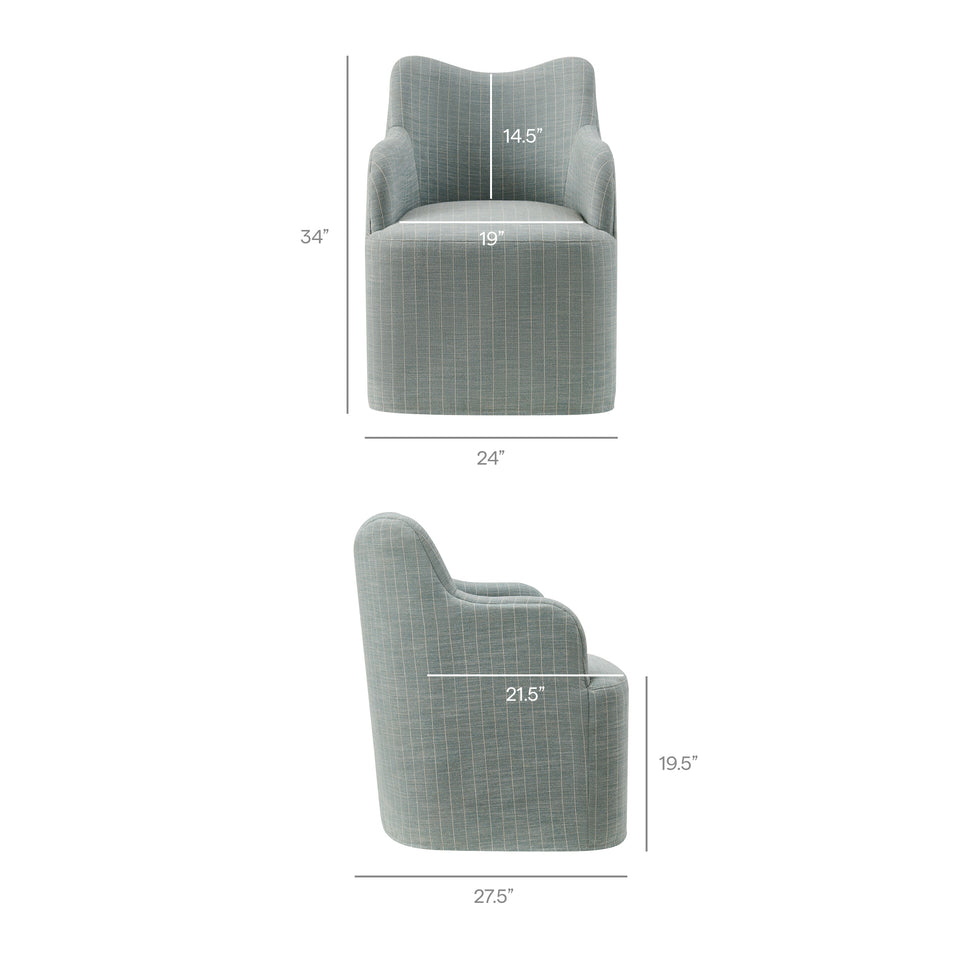 Cordelle Linen Blend Swivel Dining Chair by Modway