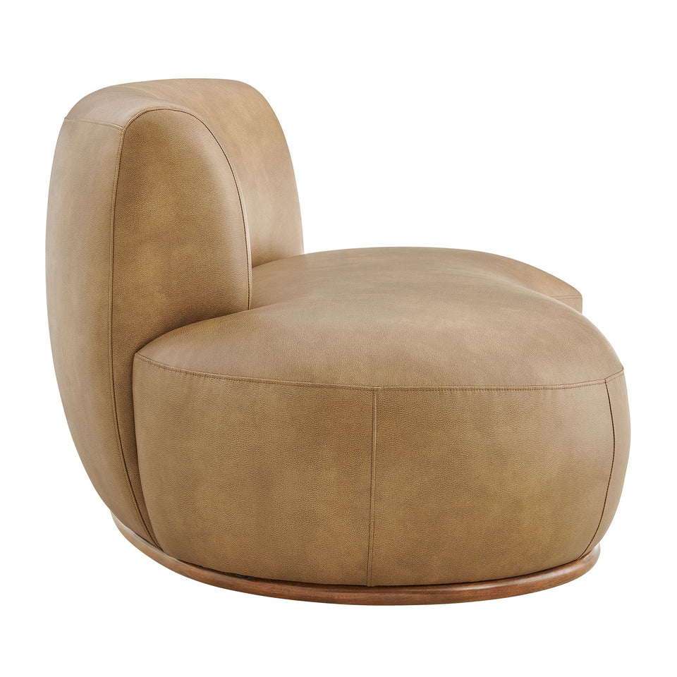 Rialta Curved Left-Arm Vegan Leather Sectional Loveseat by Modway